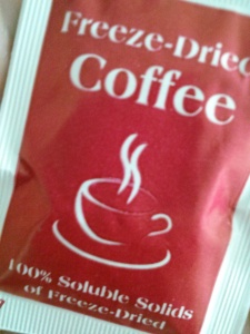 A little freeze dried coffee to get the morning started!